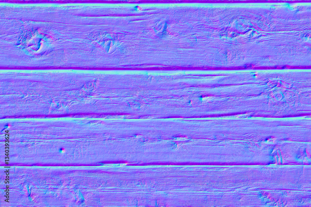 Fototapeta premium Realistic Wood Grain Texture Normal Map for 3D Modeling and Rendering
