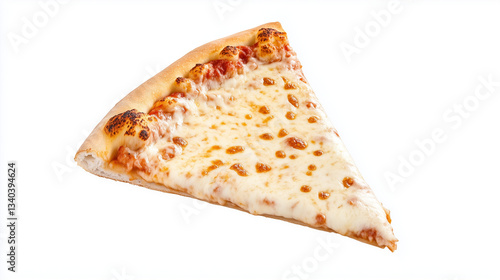 Slice of cheesy pizza: A si...