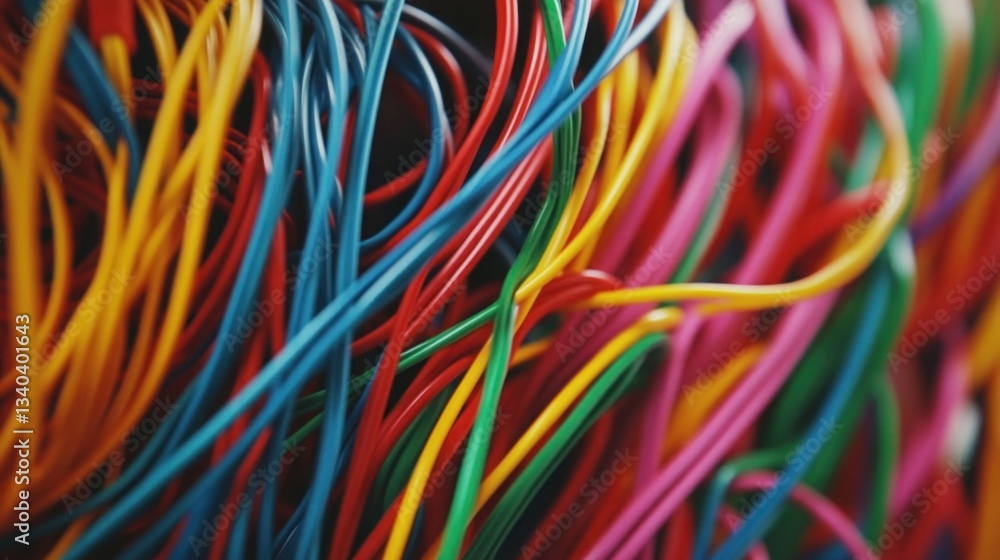 A close-up of a female engineer connecting high-voltage cables inside a large industrial control cabinet A close-up of a female engineer connecting high-voltage cables inside a large industrial control cabinet