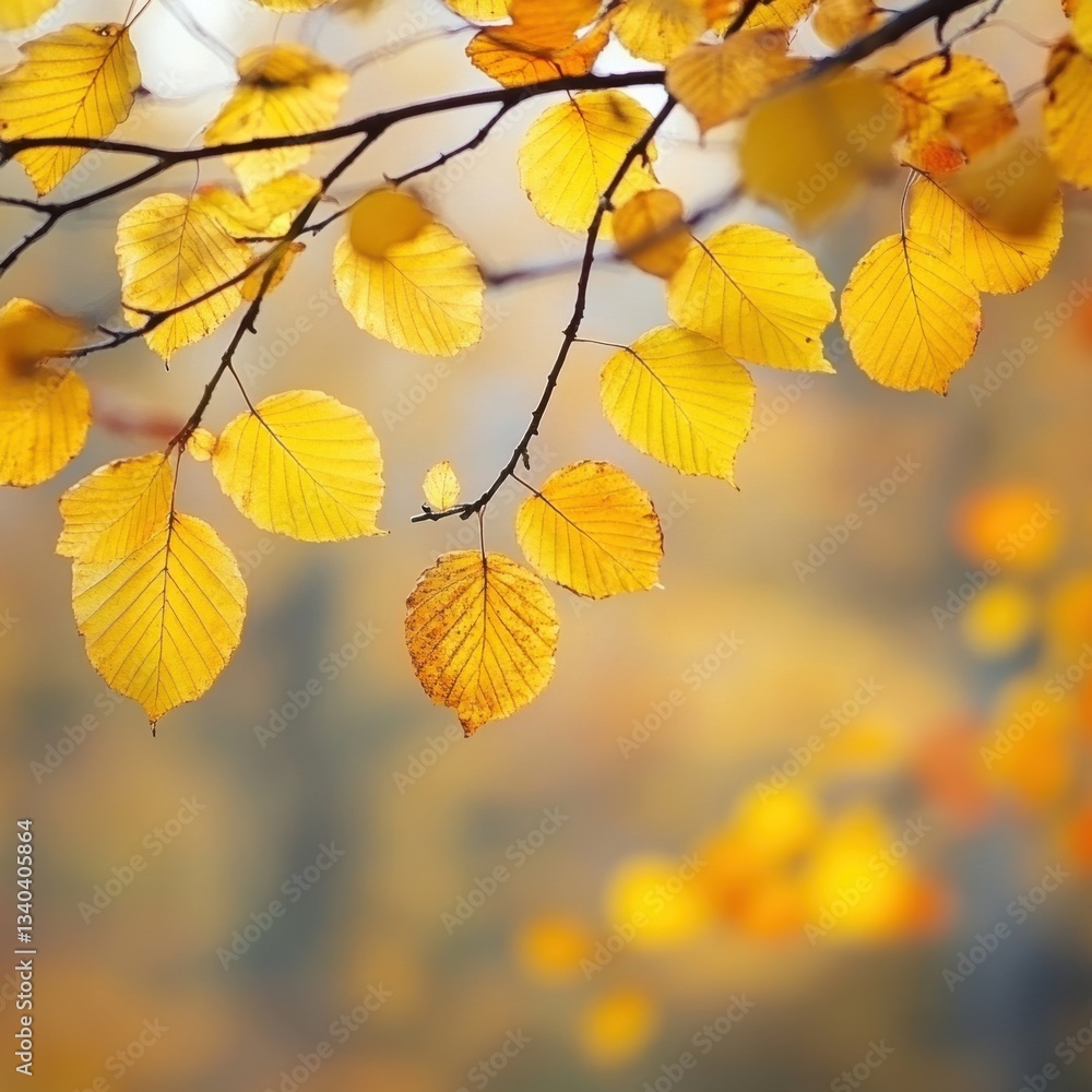 Radiant autumnal foliage in a serene forest setting capturing the essence of golden season beauty and natural tranquility with soft light Radiant autumnal foliage in a serene forest setting capturing the essence of golden season beauty and natural tranquility with soft light