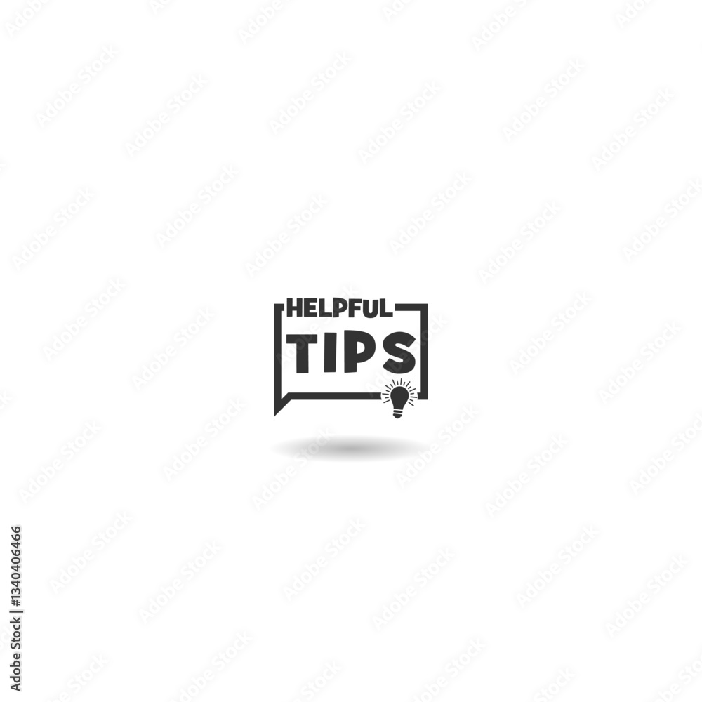 Helpful tips icon with shadow Helpful tips icon with shadow