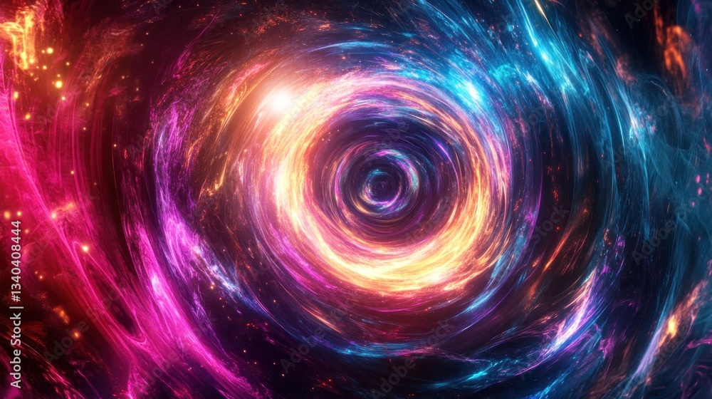Vibrant abstract cosmic swirl of glowing neon colors and dynamic energy fields Vibrant abstract cosmic swirl of glowing neon colors and dynamic energy fields