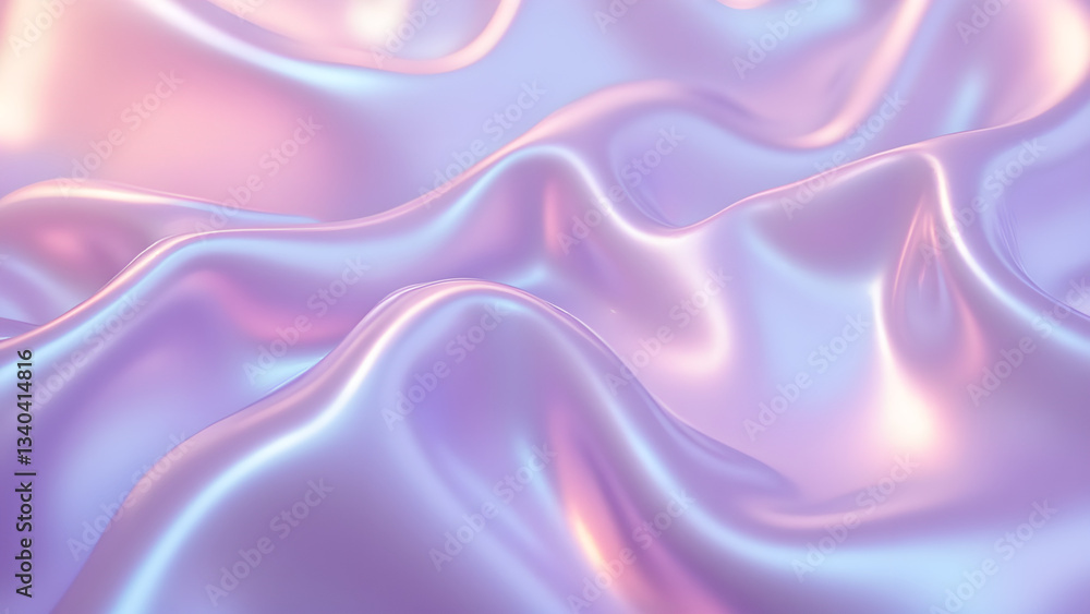 Obraz premium Iridescent Silk Drapery in Pastel Hues