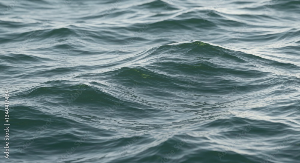 Fototapeta premium Dramatic Ocean Waves Texture Dark Blue Water Surface Background