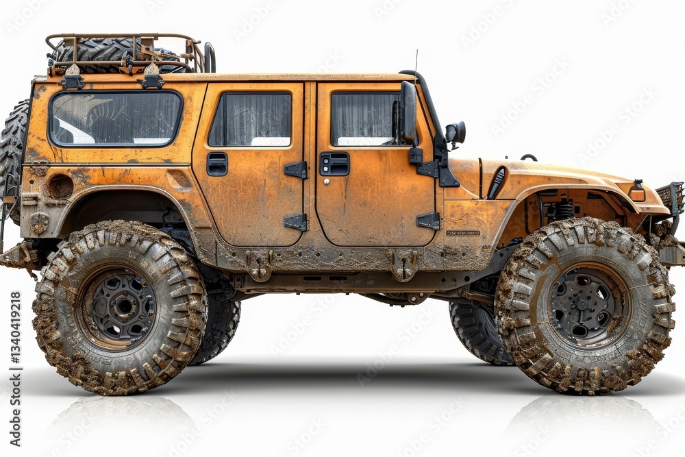 Isolated armored car on a bright white background, creating a striking and clear visual display Isolated armored car on a bright white background, creating a striking and clear visual display