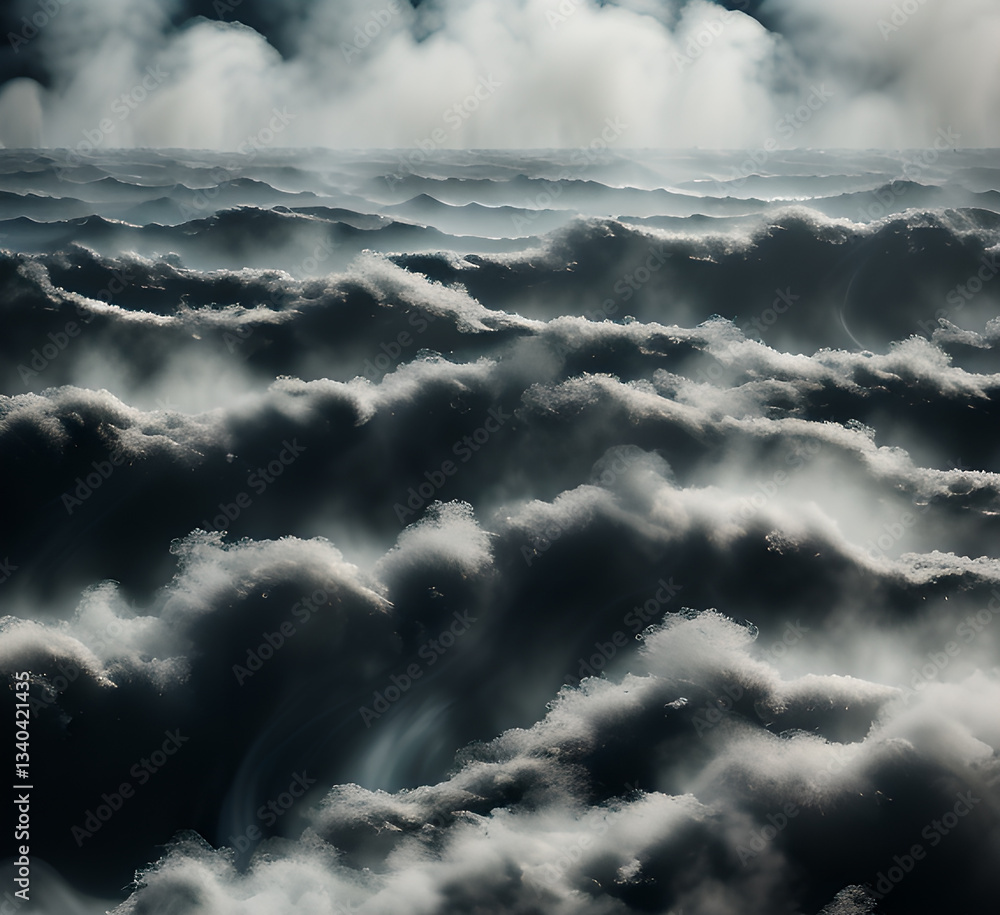 Fototapeta premium A beautiful sunset scene with clouds in the sky, great for use as a background or for representing nature and outdoors ,generative ai 