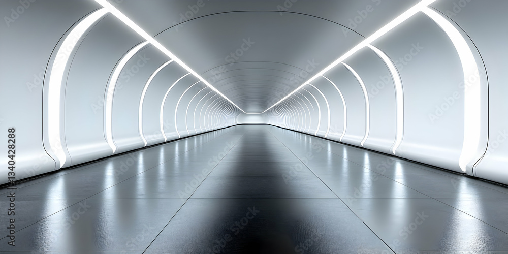 Fototapeta premium Futuristic 3D Tunnel Background