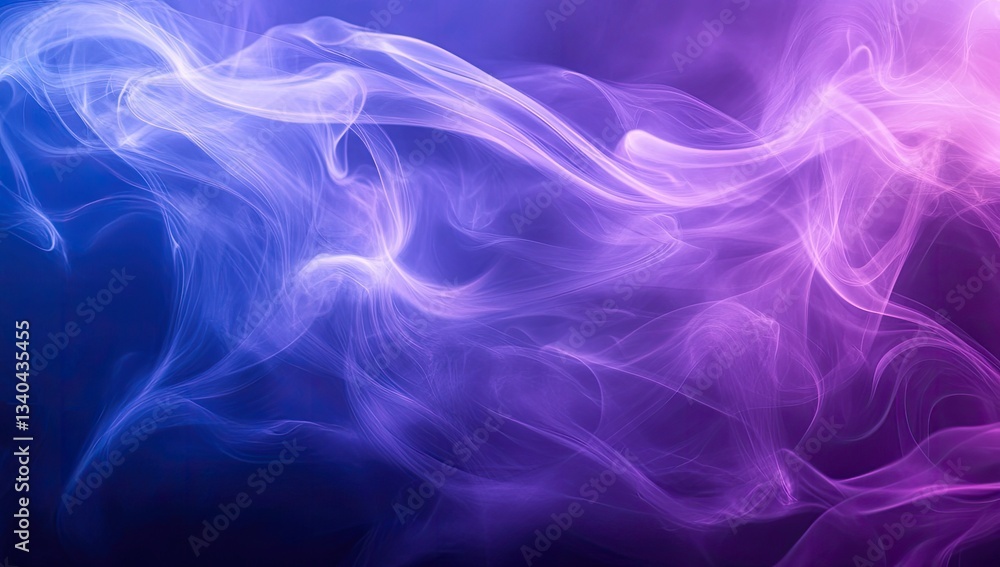 Abstract swirling smoke in vibrant purple and blue hues Abstract swirling smoke in vibrant purple and blue hues