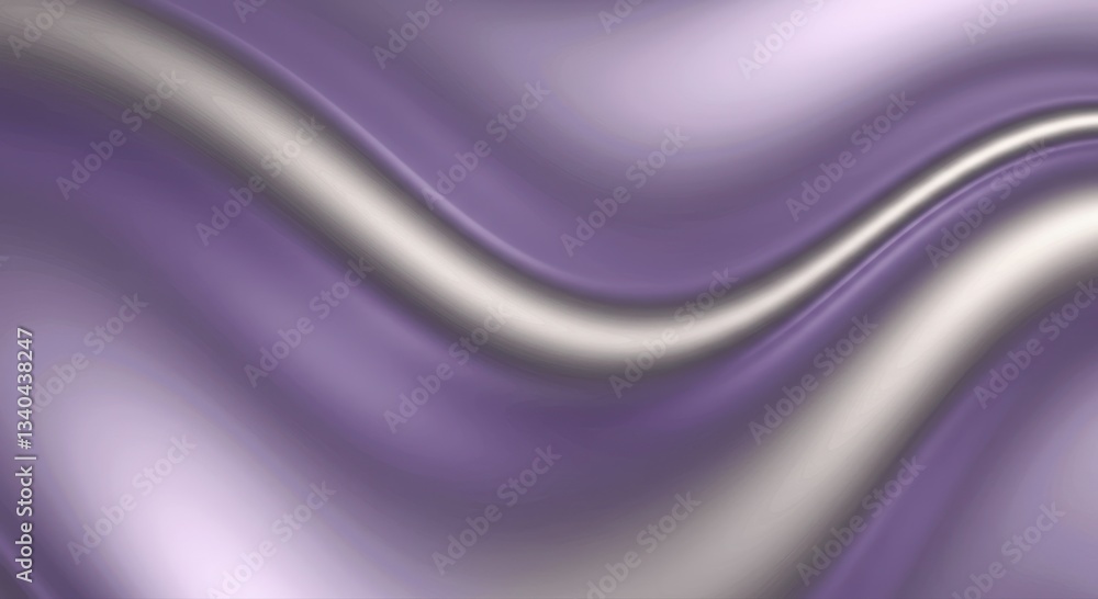 Fototapeta premium Elegant Silver and Purple Abstract Swirling Silk Fabric Texture Background