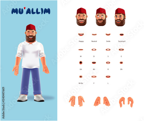muallim islamic teacher Character Animator
