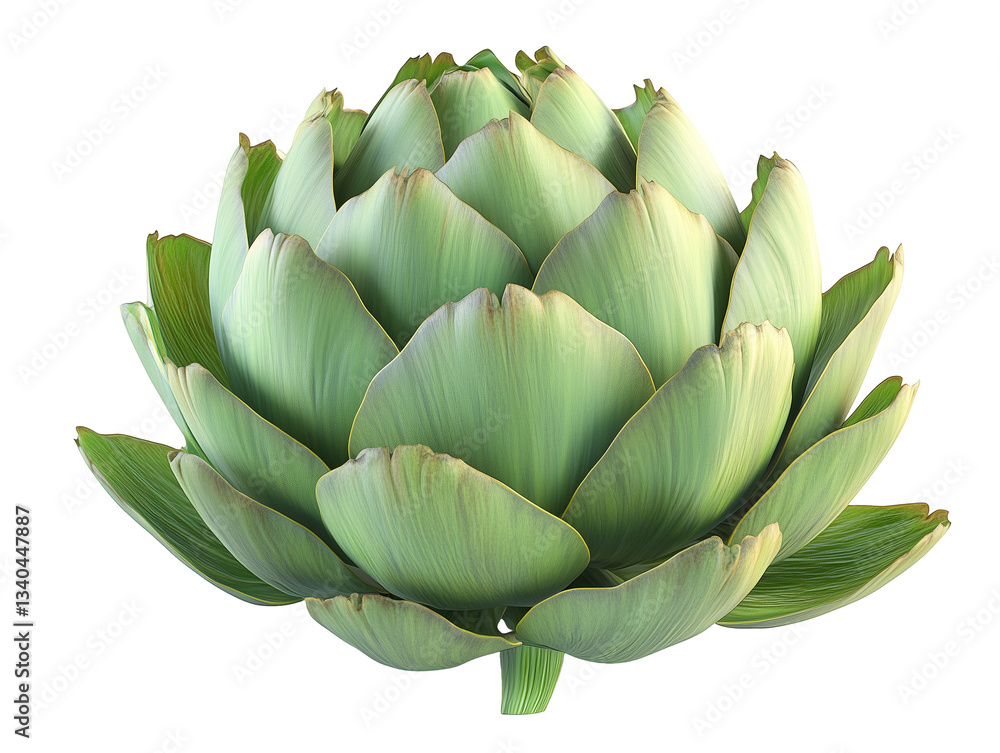 Obraz premium Artichoke PNG file isolated on transparent background ,cut out, clipping path,, close up, high quality 