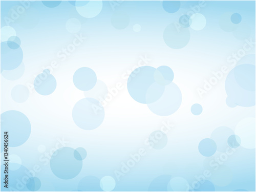 メルヘンチックなライトブルーの水玉模様背景素材