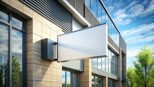 Blank Building Sign Mockup: Free Downloadable Template for Design Showcase