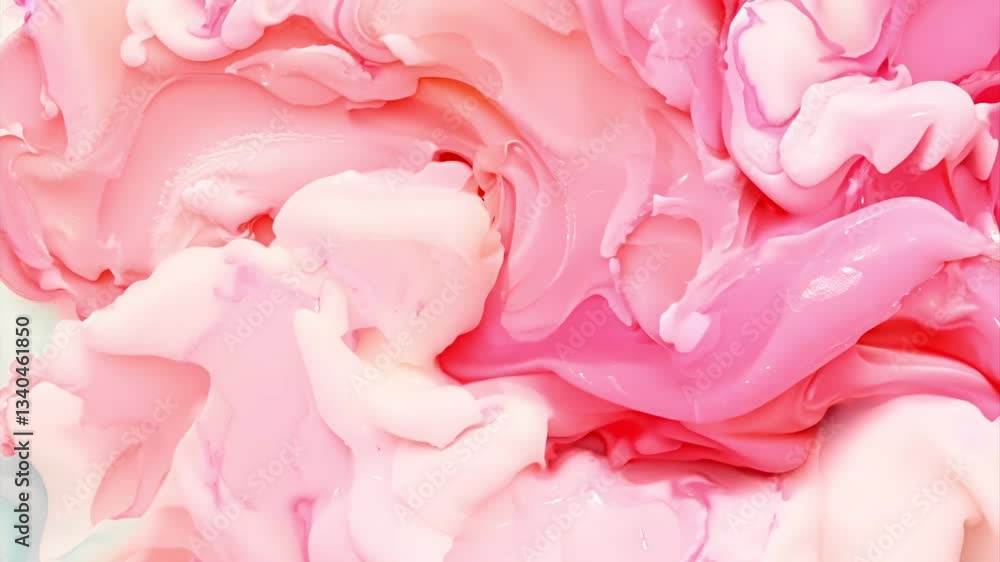 A flowing pink ink animation, creating a delicate and seamless transition effect. A flowing pink ink animation, creating a delicate and seamless transition effect.