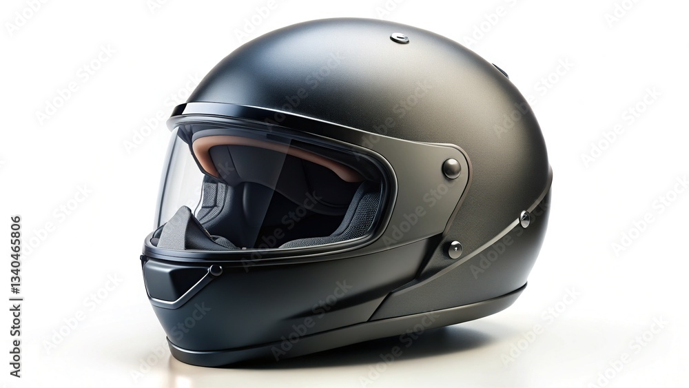 Motorcycle Helmet Mockup: Realistic 3D Render of a Matte Black Helmet on a Clean Background Motorcycle Helmet Mockup: Realistic 3D Render of a Matte Black Helmet on a Clean Background