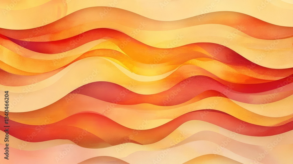 Abstract Flowing Waves in Warm Tones of Orange and Red Creating a Serene Background Abstract Flowing Waves in Warm Tones of Orange and Red Creating a Serene Background