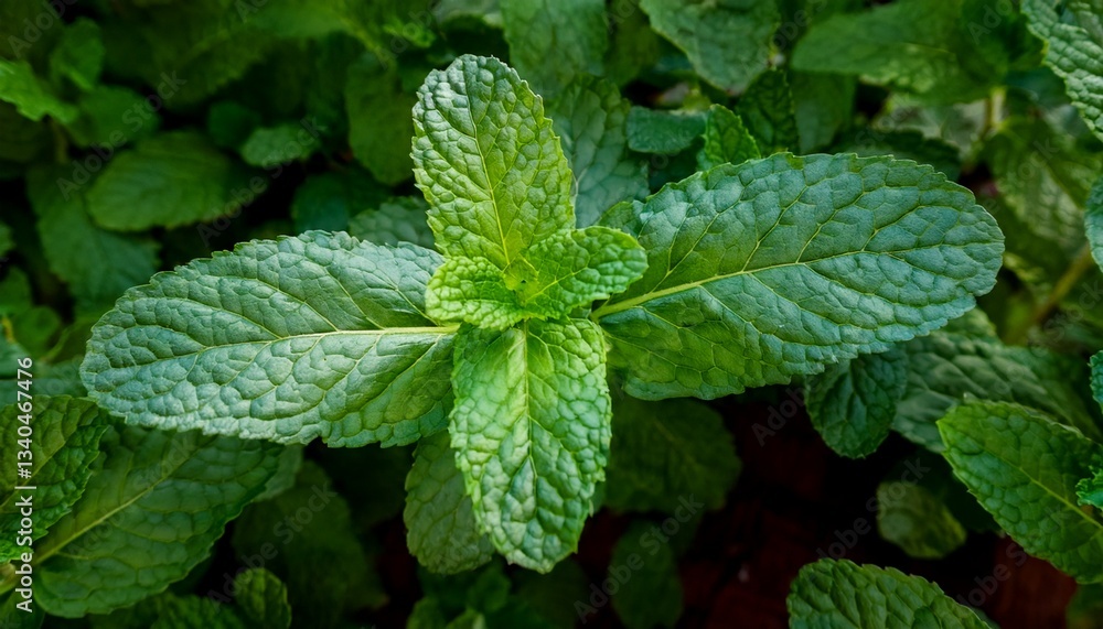 Fresh green mint leaves Fresh green mint leaves