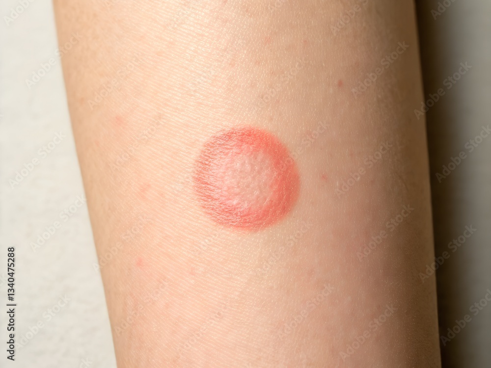 Fototapeta premium Close-Up of a Skin Rash or Irritation on a Person's Arm