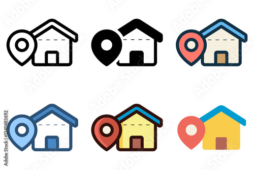 home location address icon vector illustration
