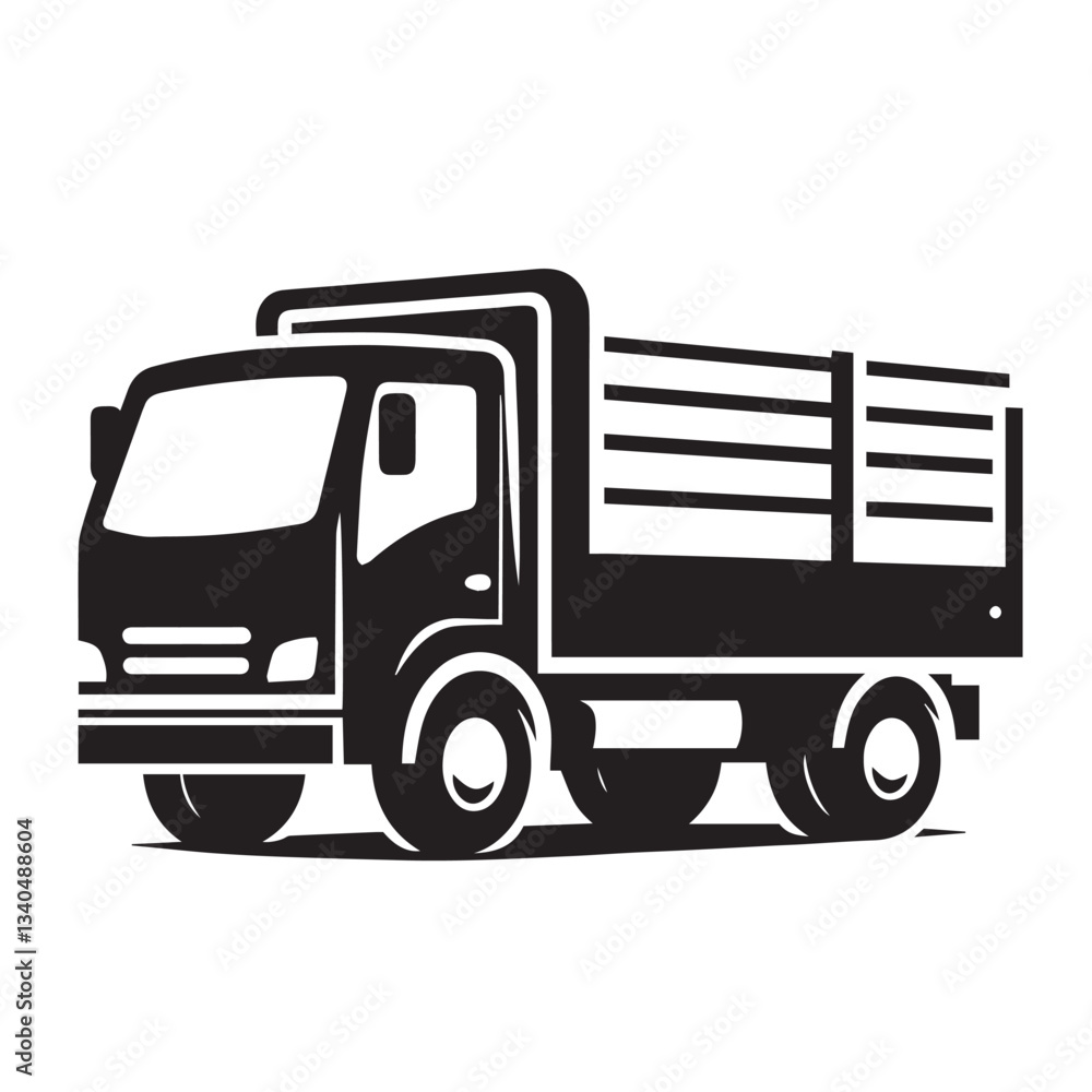 Truck vector silhouette. Truck logo, icon, symbol. Truck vector silhouette. Truck logo, icon, symbol.
