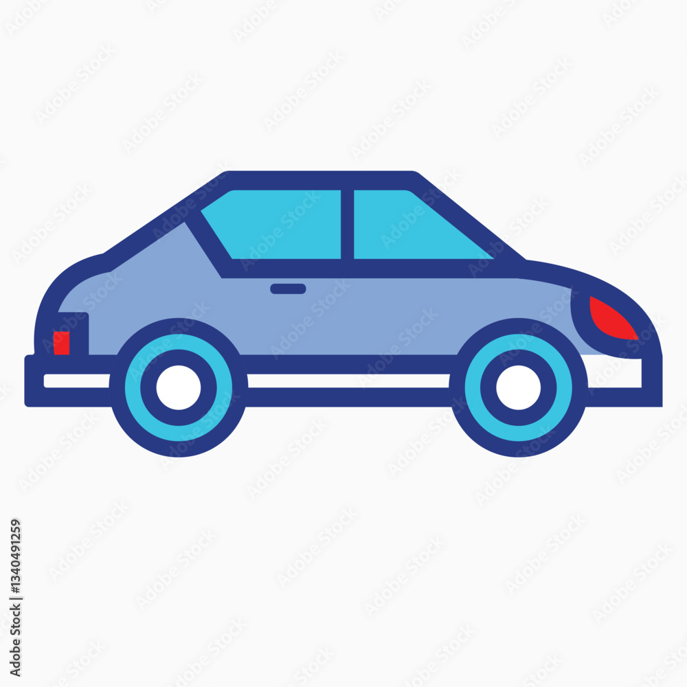 Cute Cartoon Car Illustration for Kids