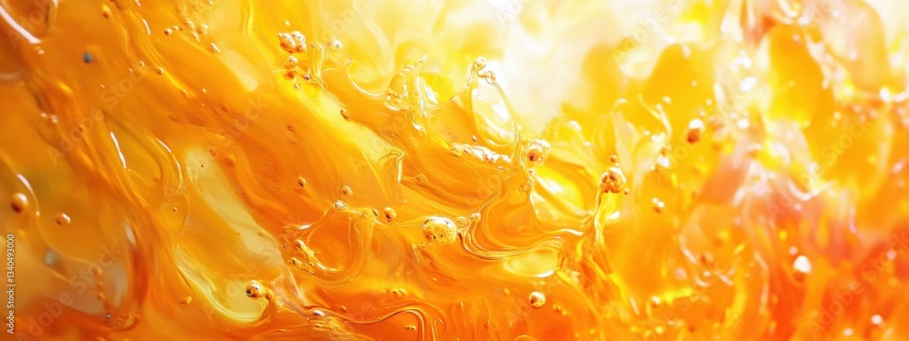 Abstract liquid art featuring fluid swirls of vibrant yellow and orange color, mimicking honey or molten gold Abstract liquid art featuring fluid swirls of vibrant yellow and orange color, mimicking honey or molten gold