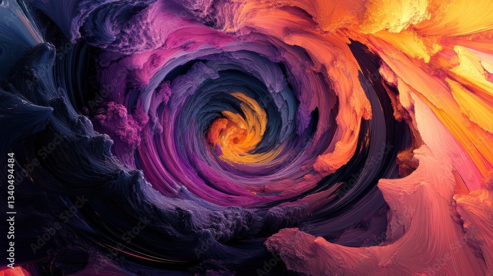 Fototapeta premium Abstract, swirling vortex of colors and shapes, shapes, abstract