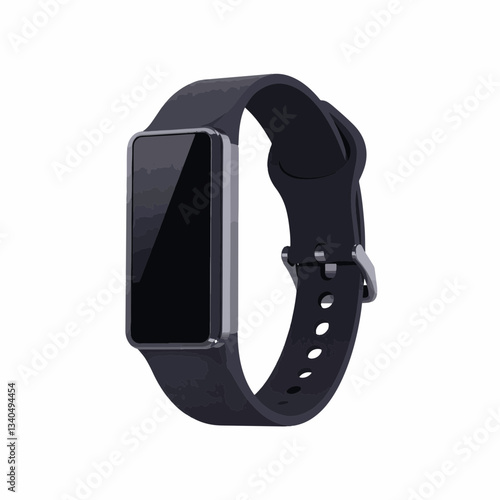 Modern fitness tracker design on white background, minimalist functionality