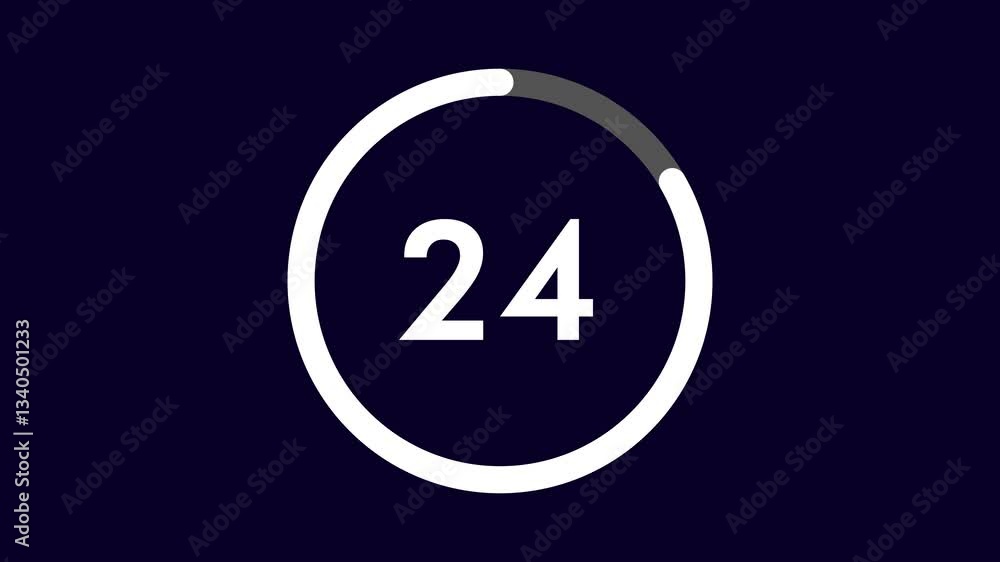 30 countdown animation from 30 to 0 countdown. Modern flat design with animation on dark background. 4K. 30 countdown animation from 30 to 0 countdown. Modern flat design with animation on dark background. 4K.