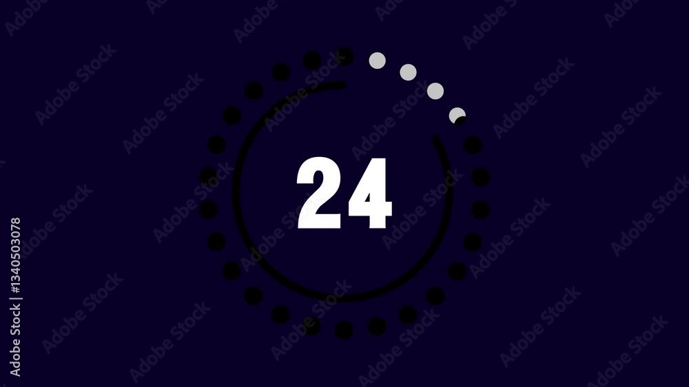 30 countdown animation from 30 to 0 countdown. Modern flat design with animation on dark background. 4K. 30 countdown animation from 30 to 0 countdown. Modern flat design with animation on dark background. 4K.