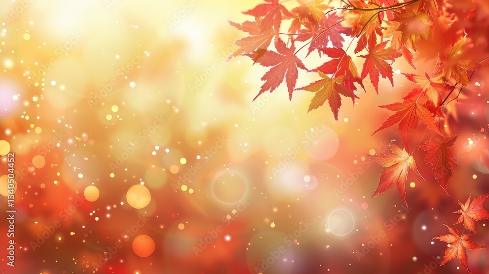maple leaf, blank card background Created with Generative AI technology maple leaf, blank card background Created with Generative AI technology