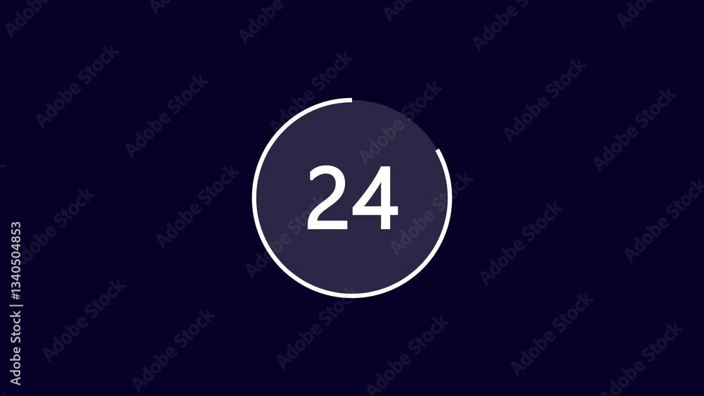 30 countdown animation from 30 to 0 countdown. Modern flat design with animation on dark background. 4K. 30 countdown animation from 30 to 0 countdown. Modern flat design with animation on dark background. 4K.