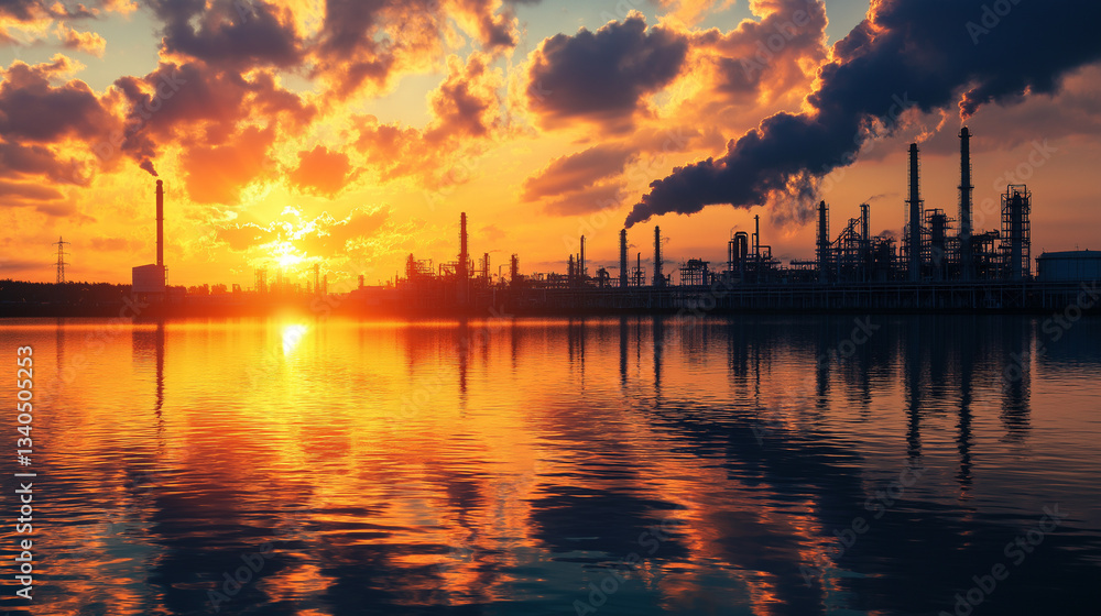 Methane greenhouse gas. Methane fossil fuels waste management. Oil and gas refinery emitting methane gas visualized in an image. Methane greenhouse gas. Methane fossil fuels waste management. Oil and gas refinery emitting methane gas visualized in an image.