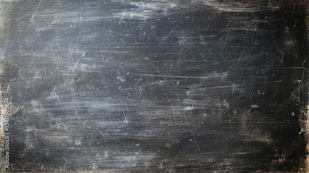 Fototapeta premium Vintage Blackboard: A weathered vintage blackboard texture. With scratches and marks, it serves as a rustic backdrop for education, communication, or design.