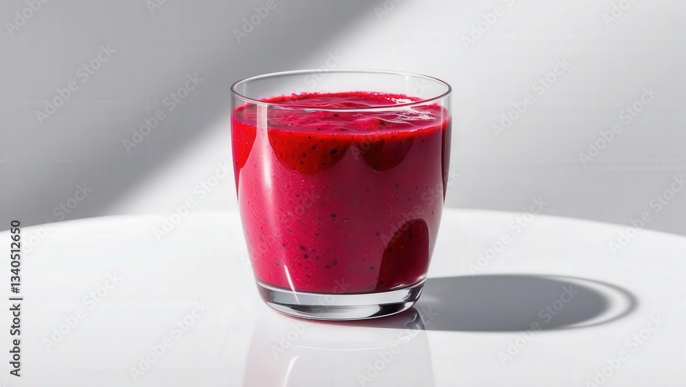 a refreshing glass of vibrant red smoothie, healthy and nutritious a refreshing glass of vibrant red smoothie, healthy and nutritious