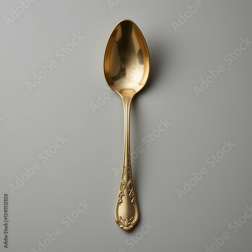 Antique Gold Spoon Vintage Cutlery Image