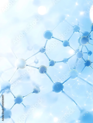 Abstract molecular structure in a medical and scientific digital art background