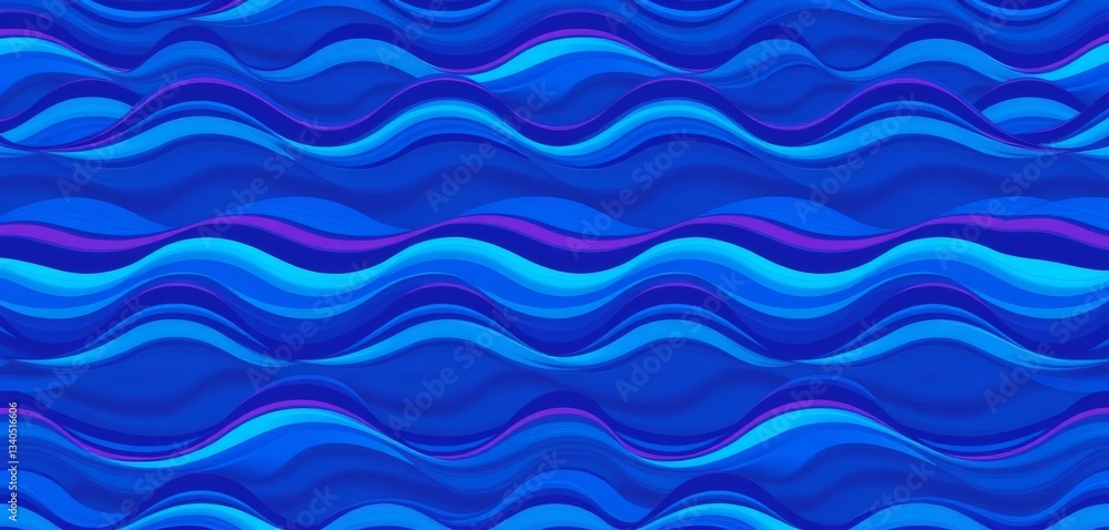 Seamless vector pattern of rhythmic blue waves, abstract background, print, wallpaper Seamless vector pattern of rhythmic blue waves, abstract background, print, wallpaper