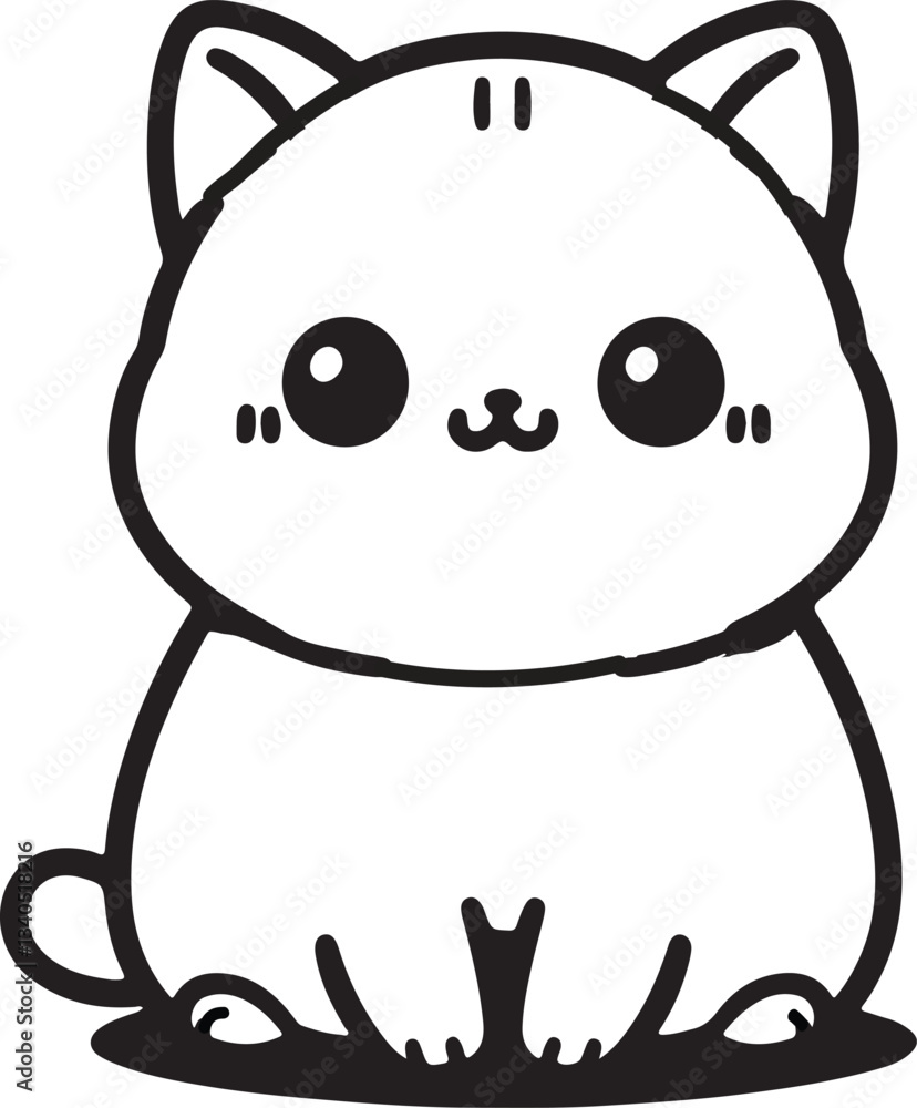 A Cute cat silhouette vector art illustration A Cute cat silhouette vector art illustration