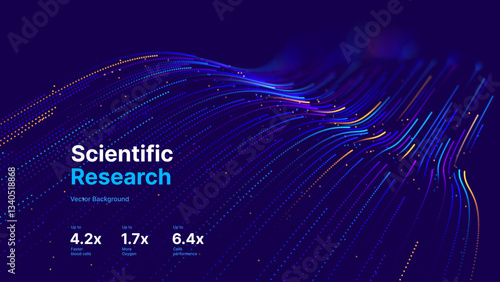 Cyber Big Data Flow Particles Bokeh. Digital Neural Network. Concept of AI Artificial Intelligence Technology Machine Deep Learning. Digital Communication. Science Technology Presentation Vector.