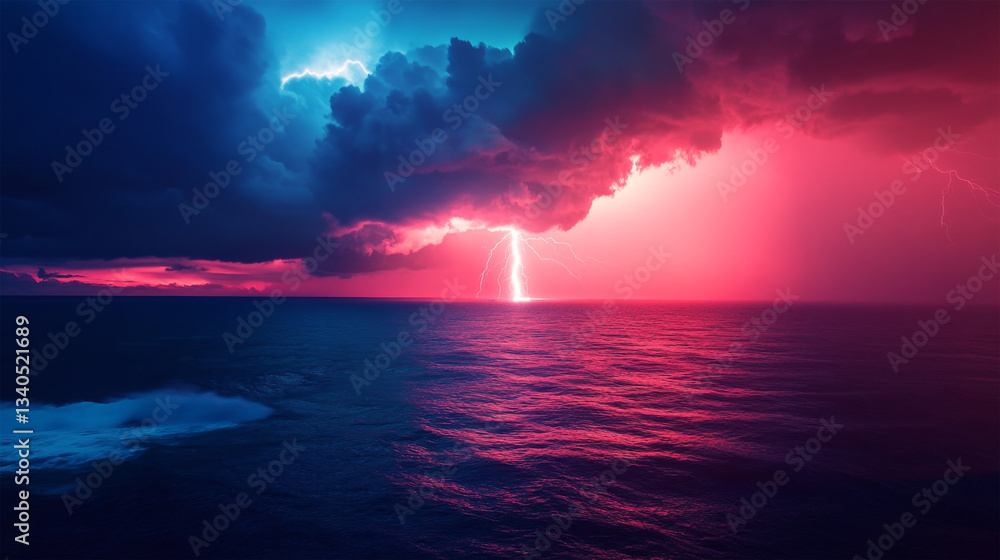 Obraz premium seascape at sunset on nature background