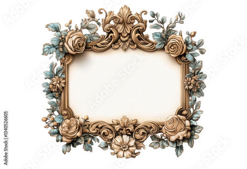 Intricate Vintage Frame Design With Ornate Details and Elegant Curves