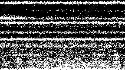 CRT CCTV or VHS Video White Noise Background. Scanlines Vibration Glitch. Video Damage Overlay Texture. Nostalgic Vintage 80s 90s Surveillance Technology Vector Illustration.