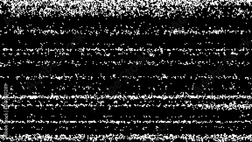 CRT CCTV or VHS Video White Noise Background. Scanlines Vibration Glitch. Video Damage Overlay Texture. Nostalgic Vintage 80s 90s Surveillance Technology Vector Illustration.