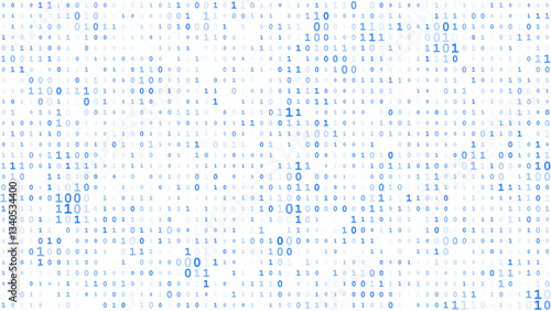 Abstract Matrix Binary Stream Code. White Binary Code Matrix. 0 and 1 Numbers Wallpaper. Computer Science Bg. Graphic Data Decryption Algorithm Coding Hacker Concept. Vector Illustration.