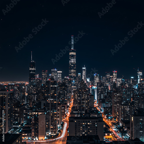 Wallpaper Mural Cityscape at Night Torontodigital.ca