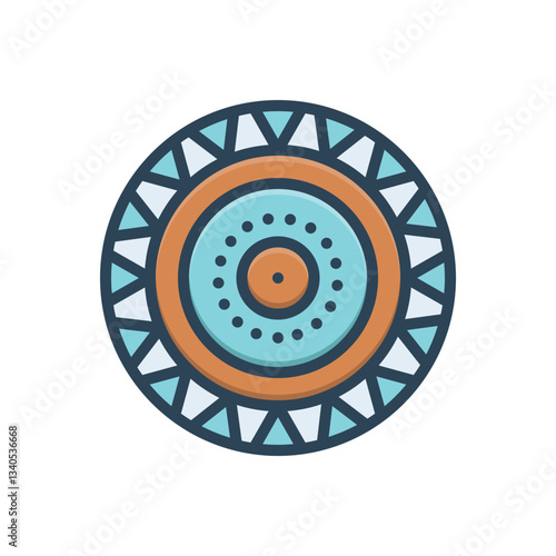 Color illustration icon for viewer
