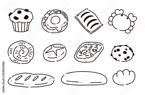 パンのイラストセット