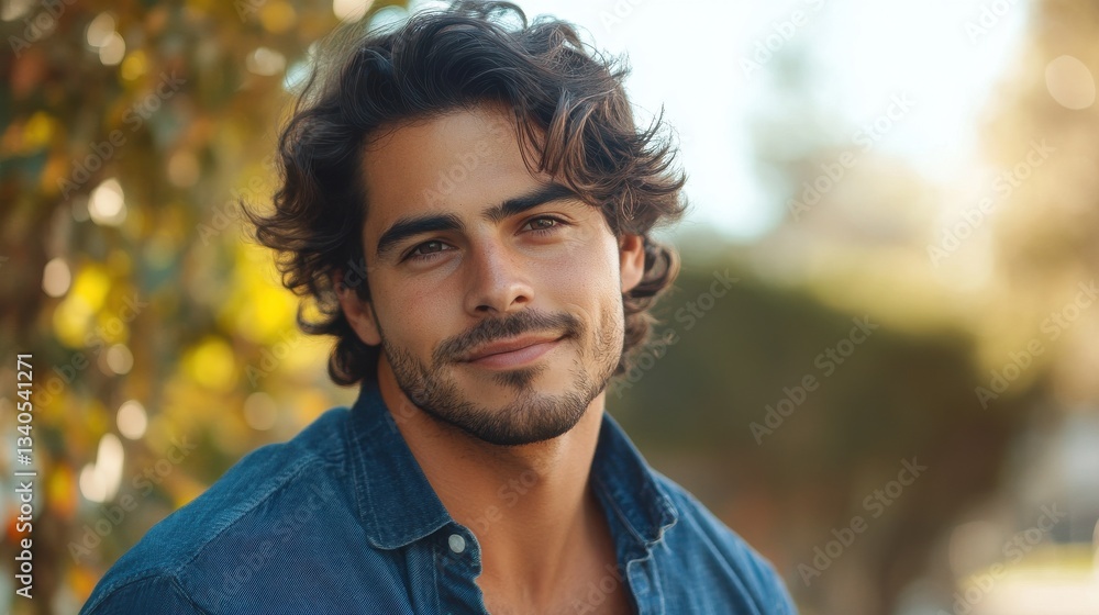 Handsome mid adult man smiling and looking at camera. Portrait of happy young casual man. Close up portrait of hispanic guy standing outdoor. Handsome mid adult man smiling and looking at camera. Portrait of happy young casual man. Close up portrait of hispanic guy standing outdoor.