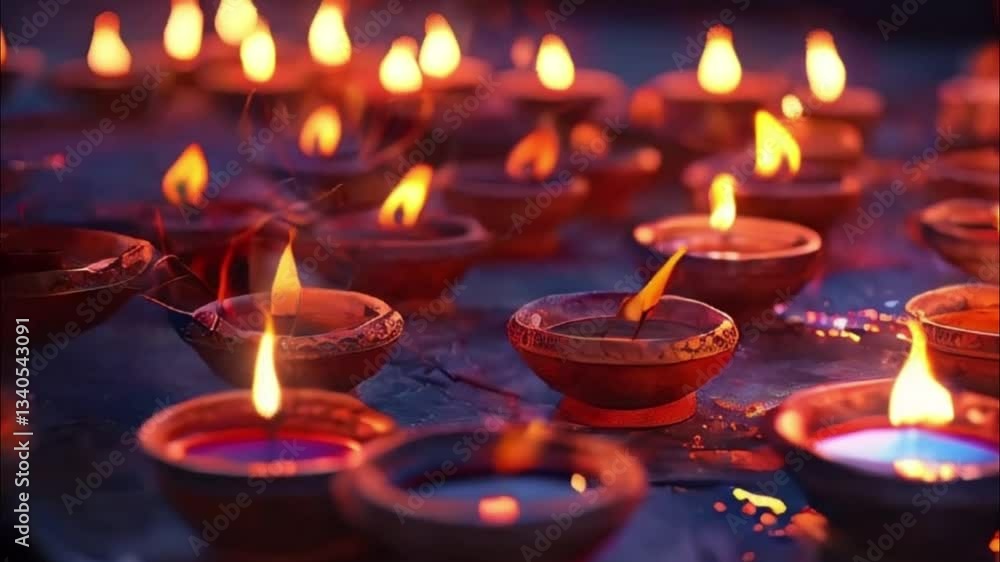 Holiday composition for happy celebrate Diwali, abstract vivid composition consists of fictional unreal fantastic vision on background Holiday composition for happy celebrate Diwali, abstract vivid composition consists of fictional unreal fantastic vision on background